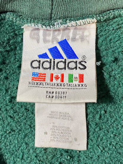 90’s ADIDAS Made in USA Size XXL Vintage Hoodie Sweat-shirt / 8698