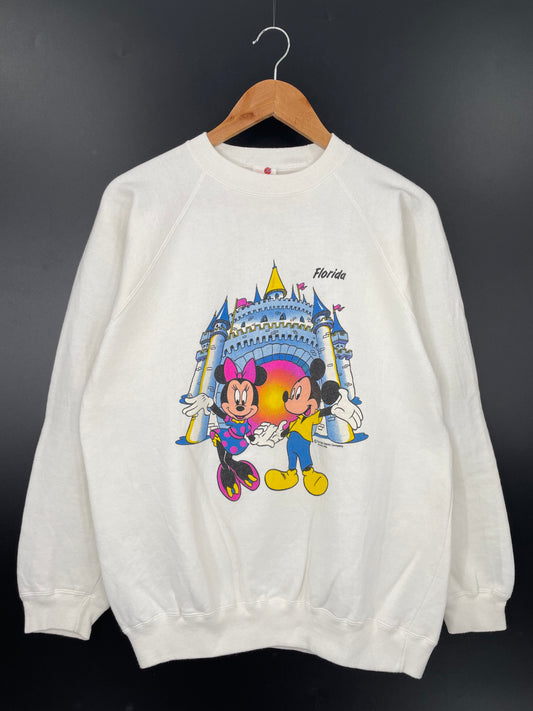 80’s DISNEY MICKEY AND MINNIE Size XL Vintage Sweat-shirt / A5325
