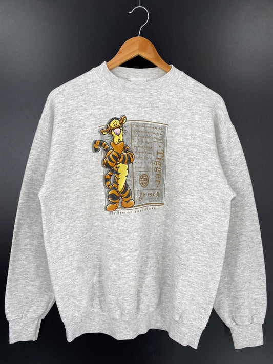 00' DISNEY TIGGER Made in USA Size M Vintage Sweat-shirt / K2262