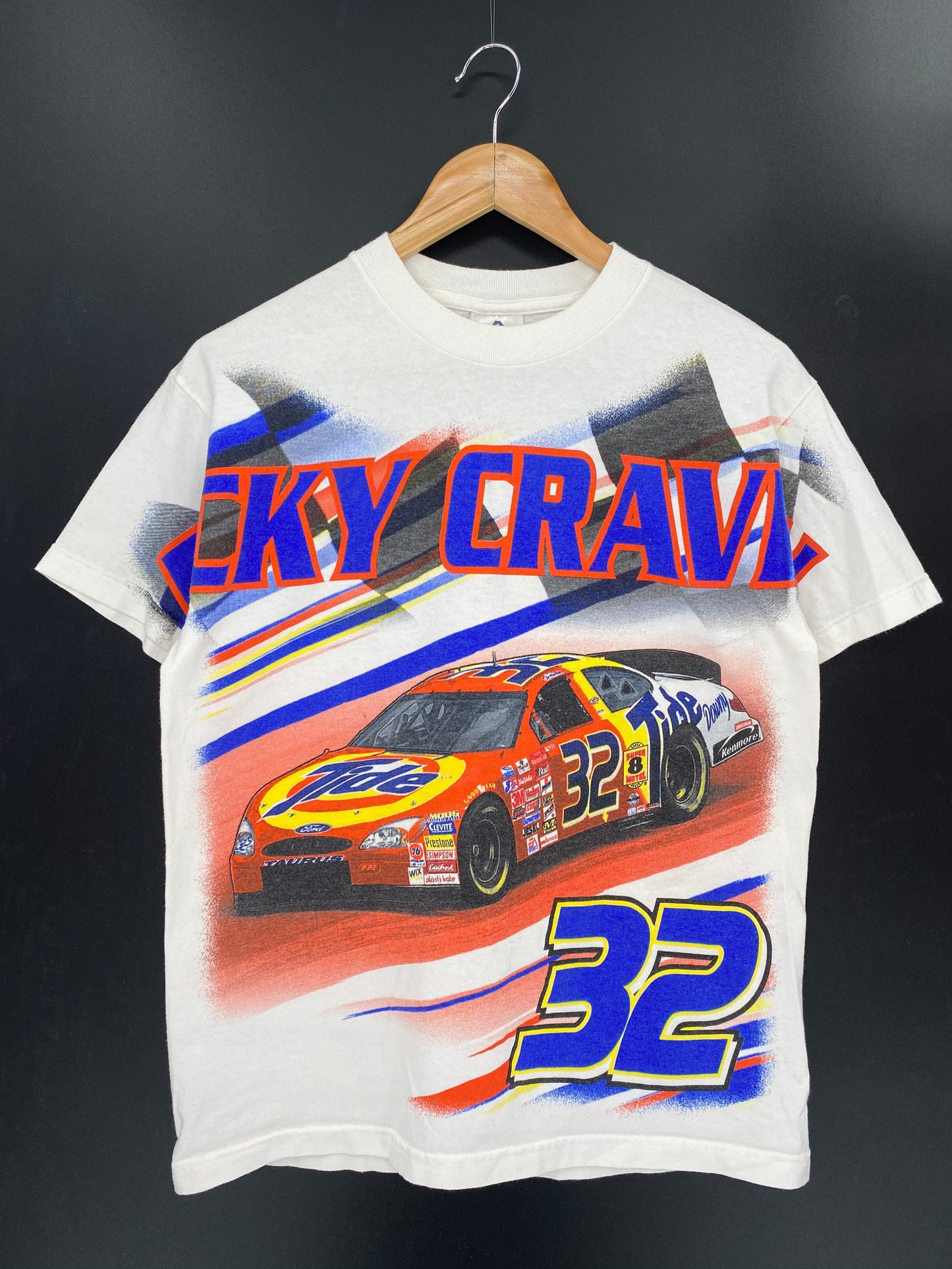 2002 TIDE RICKY CRAVEN Size M Vintage Racing T-Shirt / 7752