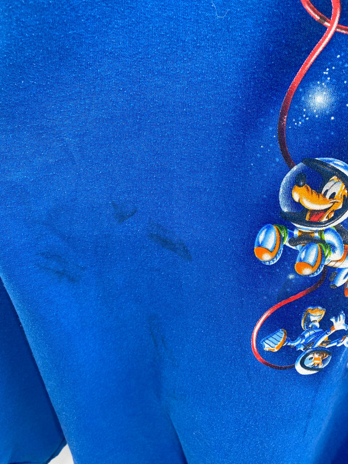 90's DISNEY TOMORROWLAND Made in USA Size No Tag (Approx.XL) Vintage Sweat-shirt / K2917