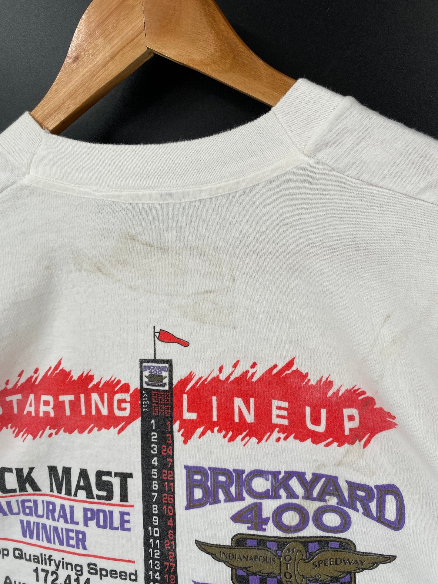 1994' BRICK YARD400 Size No tag (Approx.L-XL) Vintage Racing T-Shirt / K2251