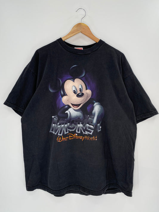 90’s DISNEY MICKEY Made in USA Size Approx. XL Vintage T-Shirt / 8767