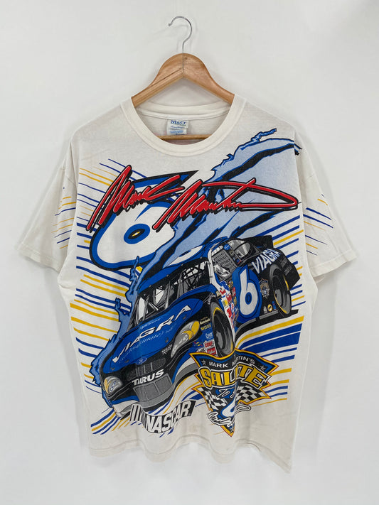 90’s NASCAR MARK MARTIN Size XL Vintage Racing T-Shirt / 5377