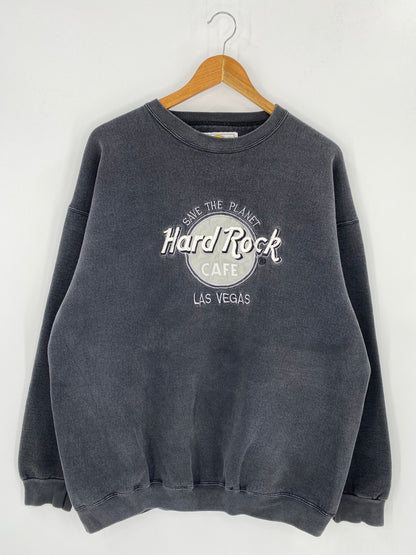 90's Hard Rock Cafe Las Vegas Made in USA Size XL Vintage Sweat-Shirt / 7960