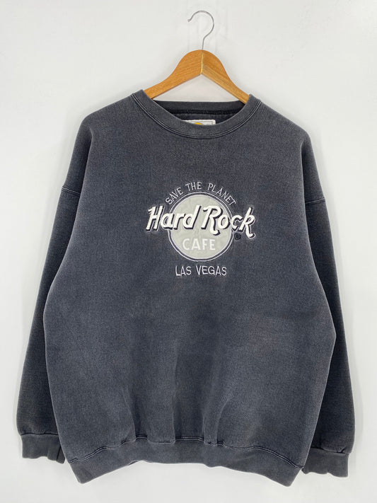 90's Hard Rock Cafe Las Vegas Made in USA Size XL Vintage Sweat-Shirt / 7960