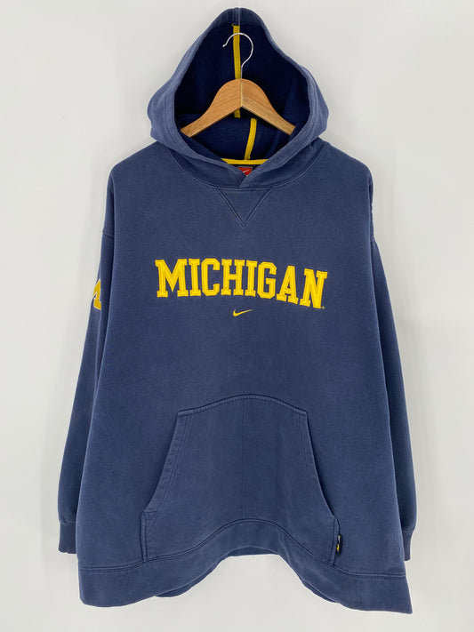 90’s NIKE MICHIGAN Size XXL Vintage Hoodie Sweat-shirt / 7240