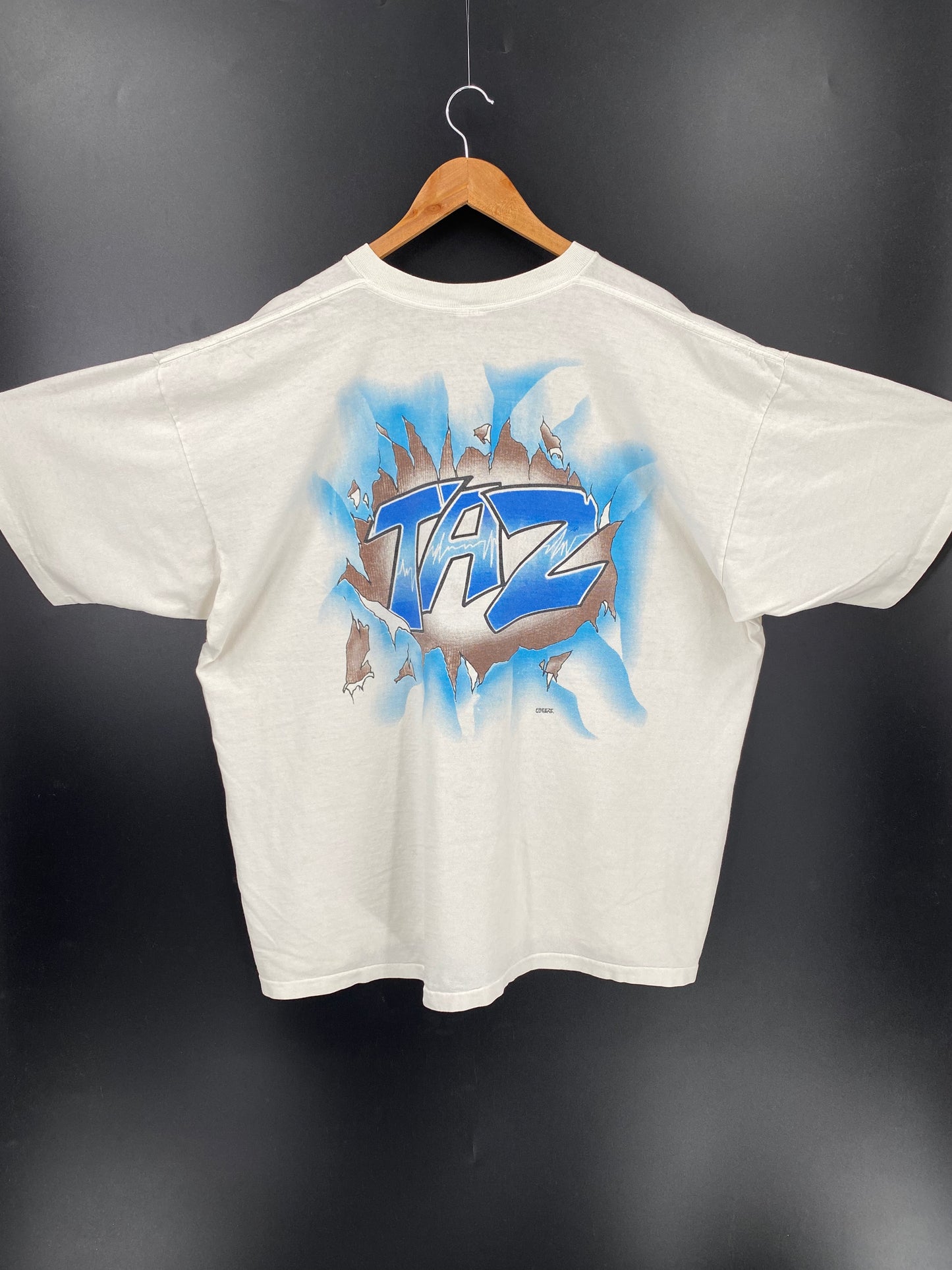 1996' LOONEY TUNES TAZ Size No tag(Approx.XXXL) Vintage T-Shirt / K2118