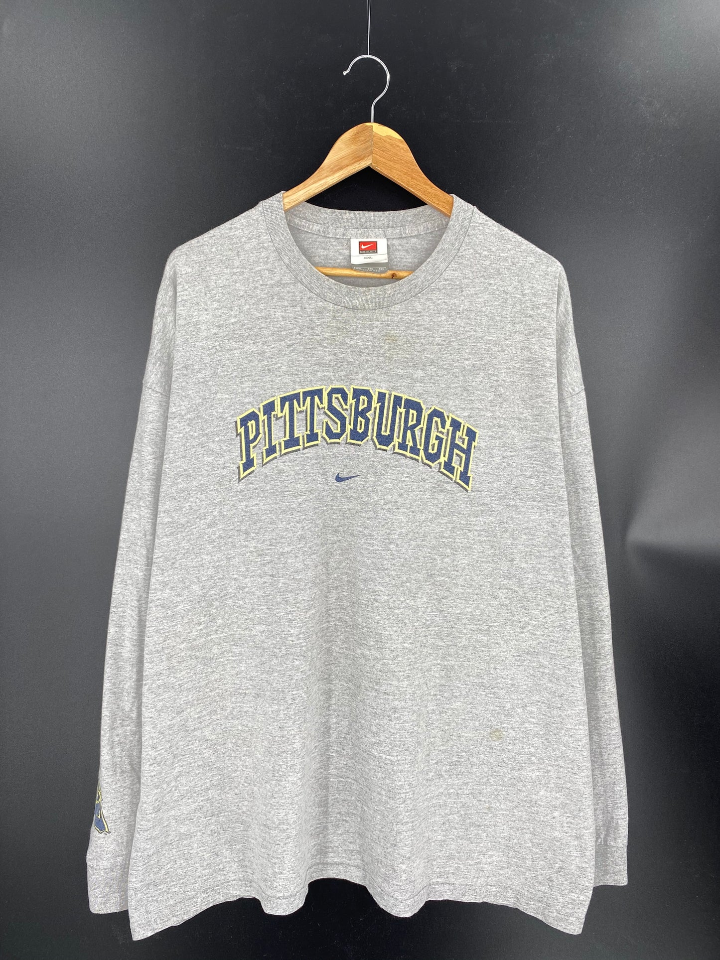90’s NIKE PITTSBURGH Made in USA Size XXL Vintage Long Sleeve T-shirt / 7707
