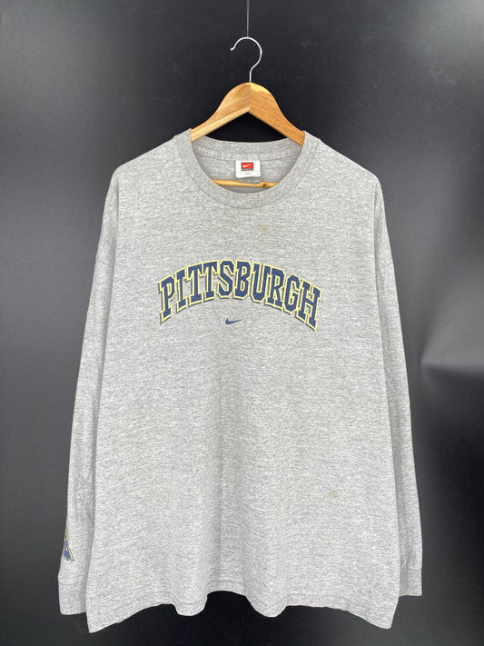 90’s NIKE PITTSBURGH Made in USA Size XXL Vintage Long Sleeve T-shirt / 7707