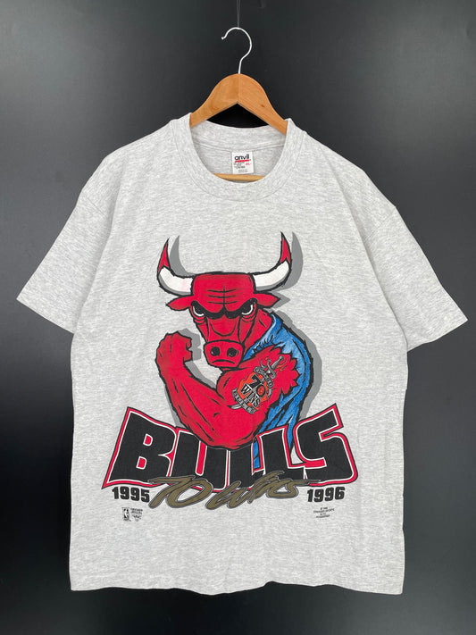 90’s CHICAGO BULLS Made in USA Size XL Vintage NBA T-SHIRT / K1848