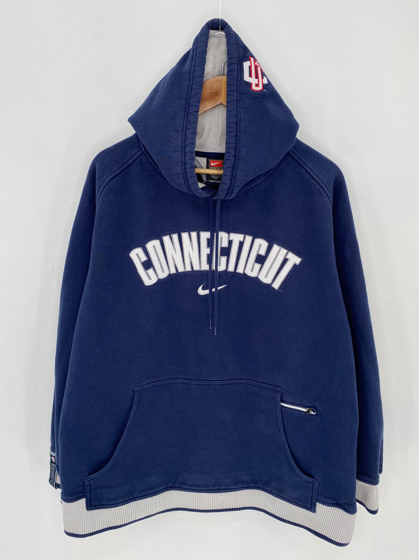 90’s NIKE CONNECTICUT Size L Vintage Hoodie Sweat-shirt / 6518