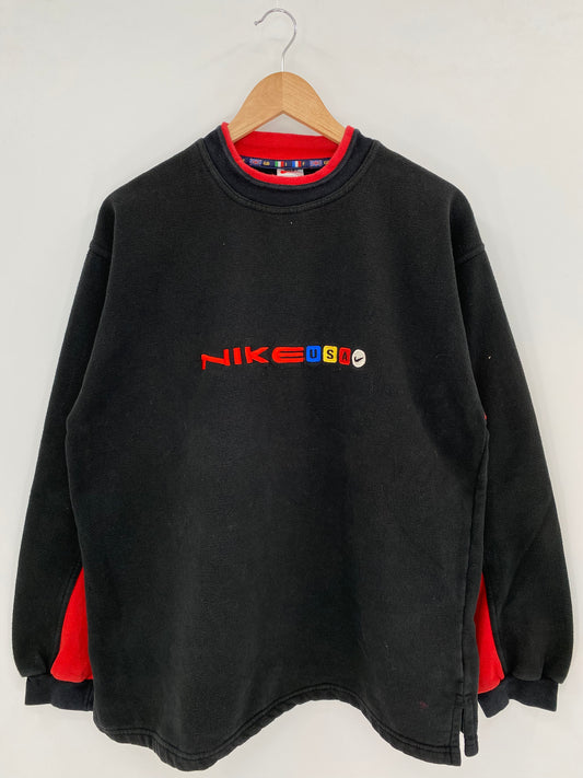 90’s Euro NIKE Made in USA Size L Vintage Fleece Sweat-Shirts / K2891
