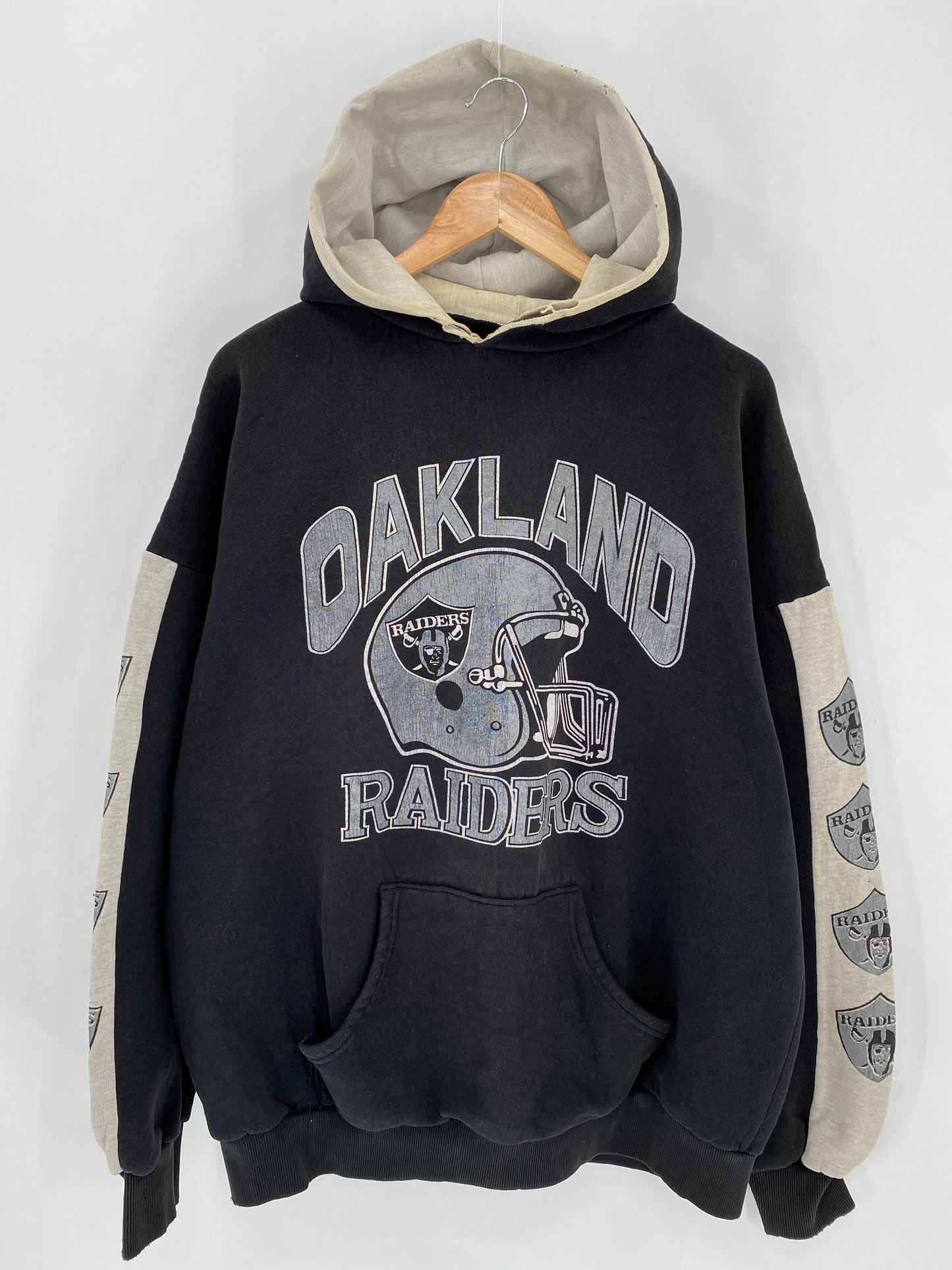90's OAKLAND RAIDERS Size Approx. L~XL Vintage Hoodie Sweat-shirt / 6360