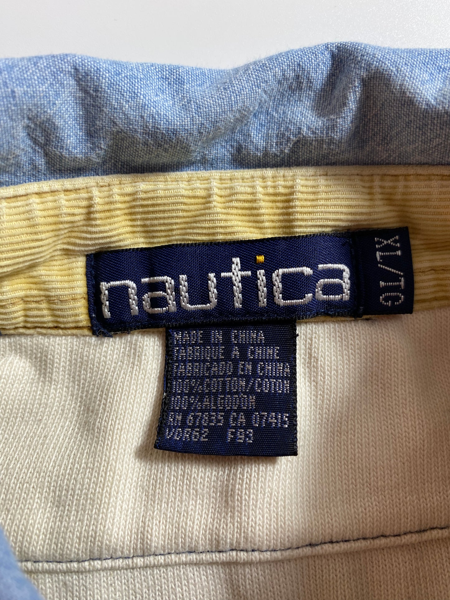 90’s NAUTICA Size XL  Rugby-Shirt / k926