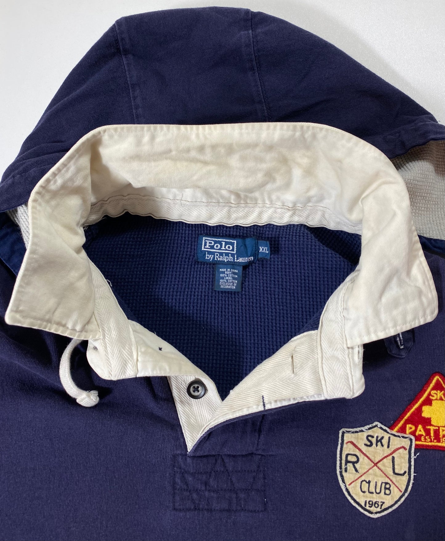 POLO Ski Patrol RALPH LAUREN Size XXL Vintage Hoodie Sweat-shirt / 7090