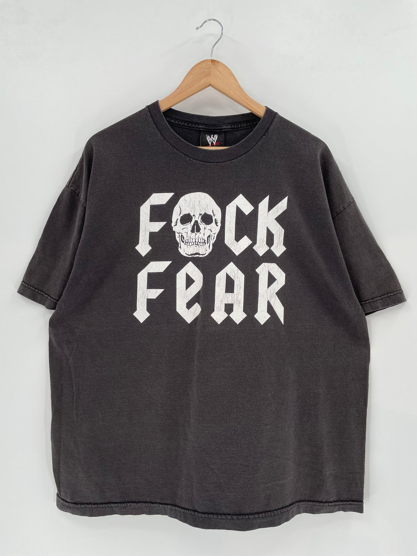 2002 STONE COLD Fuck Fear Size 2XL Vintage WWF T-SHIRT / K1852