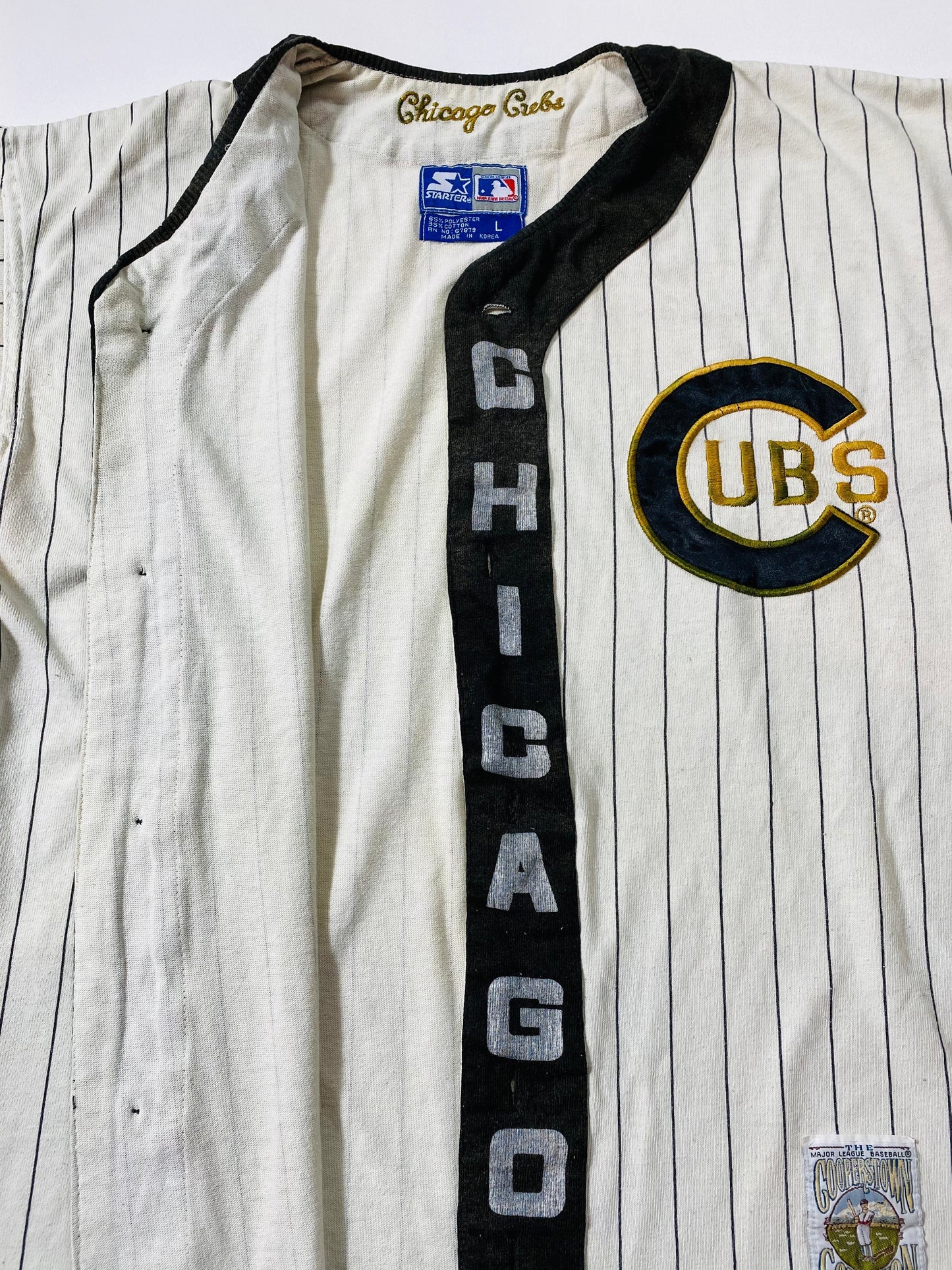 .90's STARTER x CHICAGO CUBS Size L Vintage MLB Baseball-Shirt / A8984