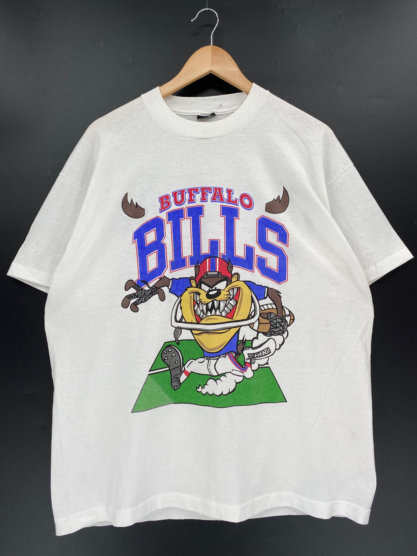 90’s LOONEY TUNES TAZ x BUFFALO BILLS Made in USA Size XL T-Shirt / K1477