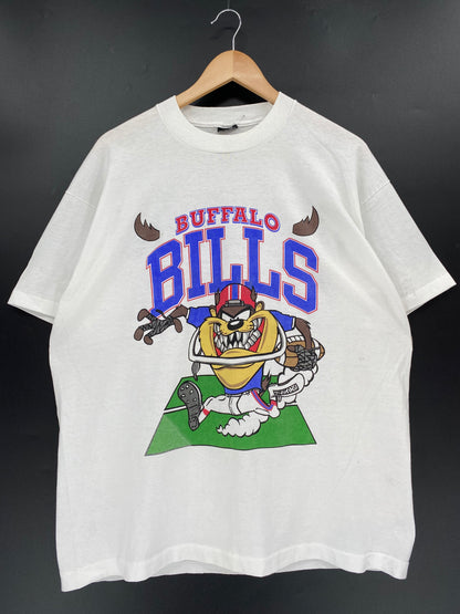 90’s LOONEY TUNES TAZ x BUFFALO BILLS Made in USA Size XL T-Shirt / K1477