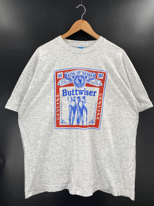 90’s Budweiser Parody Buttwiser Made in USA Size XXL Vintage T-Shirts / K3578