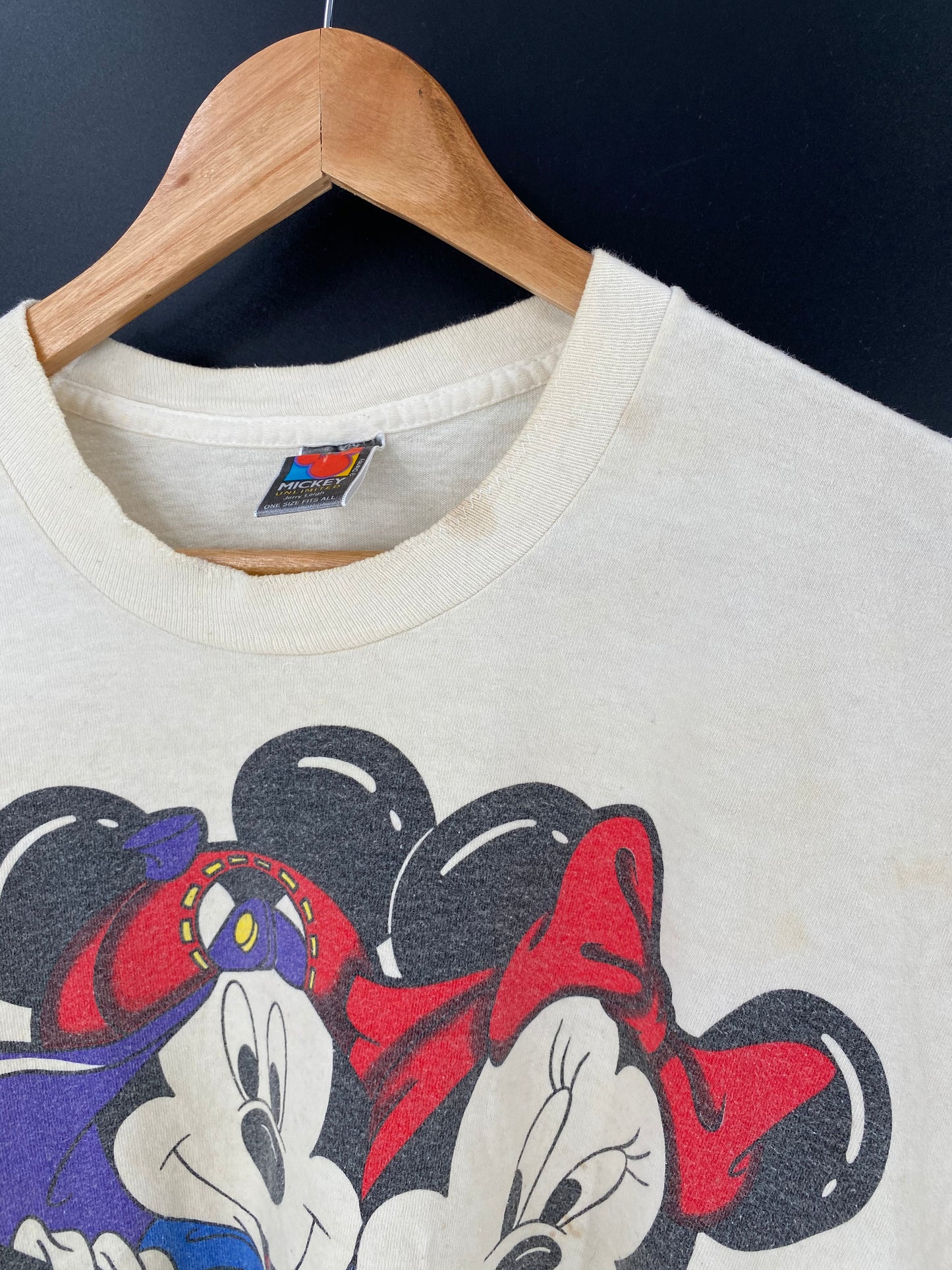 90’s DISNEY MICKEY AND MINNIE Made in USA Size One Size (Approx.L) Vintage T-Shirt / 9091