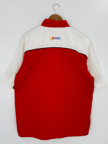 Vintage NASCAR DUPONT Size XL Button Down Short Sleeve Shirt / 8307