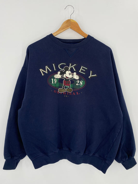 90’s DISNEY MICKEY Size L-XL Vintage Sweat-shirt / 8203