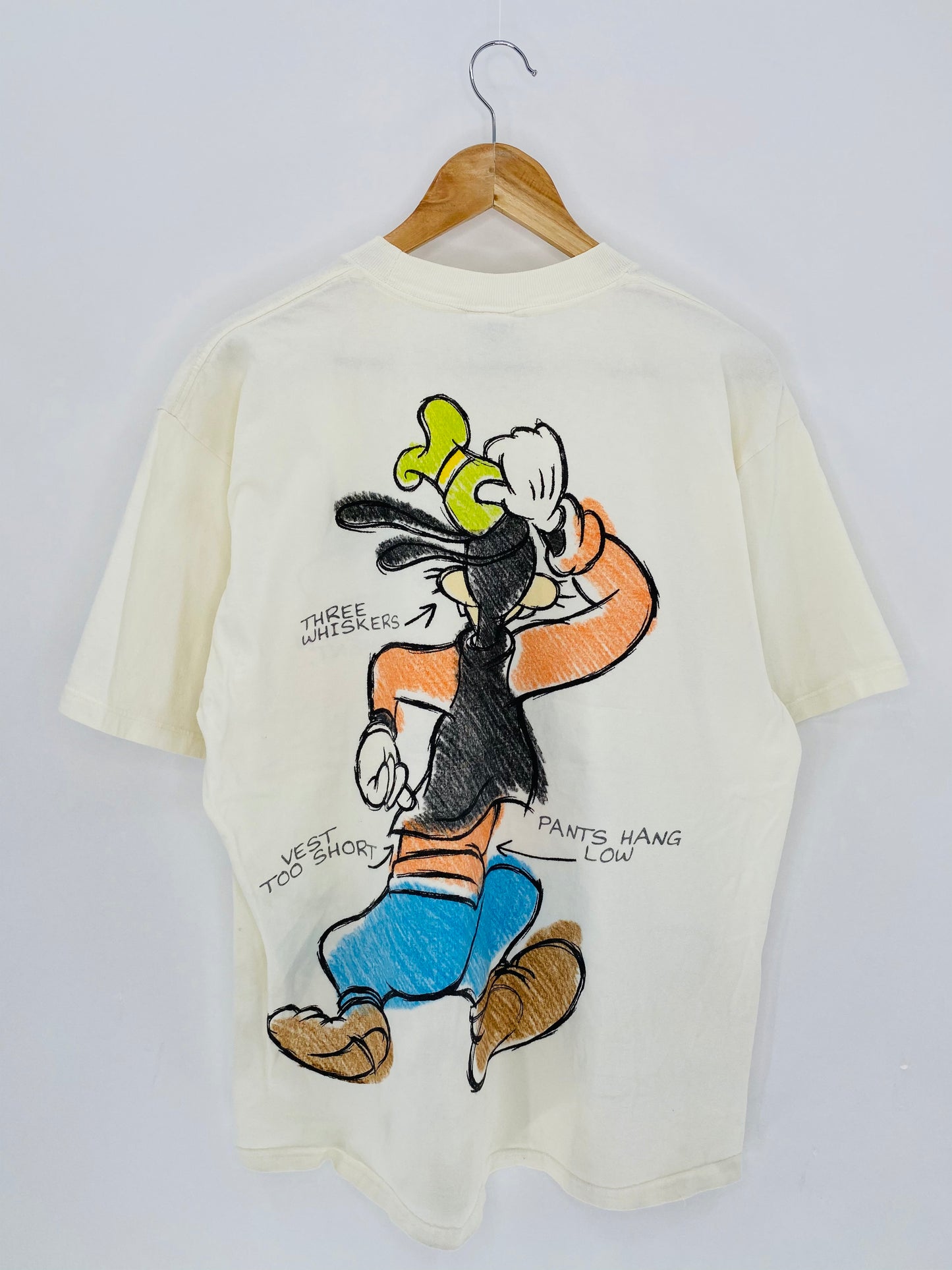 00' DISNEY GOOFY Made in USA Size XL Vintage T-shirt  / 6110