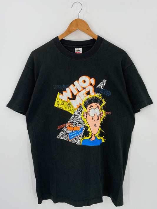 90's WHO? ME? HIS VOICE Made in USA Size L Vintage T-Shirt  / K839