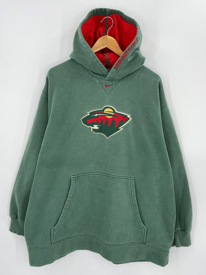 00’ NIKE MINNESOTA WILO Size XL Vintage NHL Sweat-Shirts / 8649