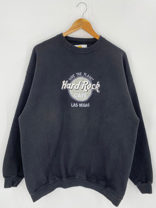 90's Hard Rock Cafe Las Vegas Made in USA Size XL Vintage Sweat-Shirt / 7959