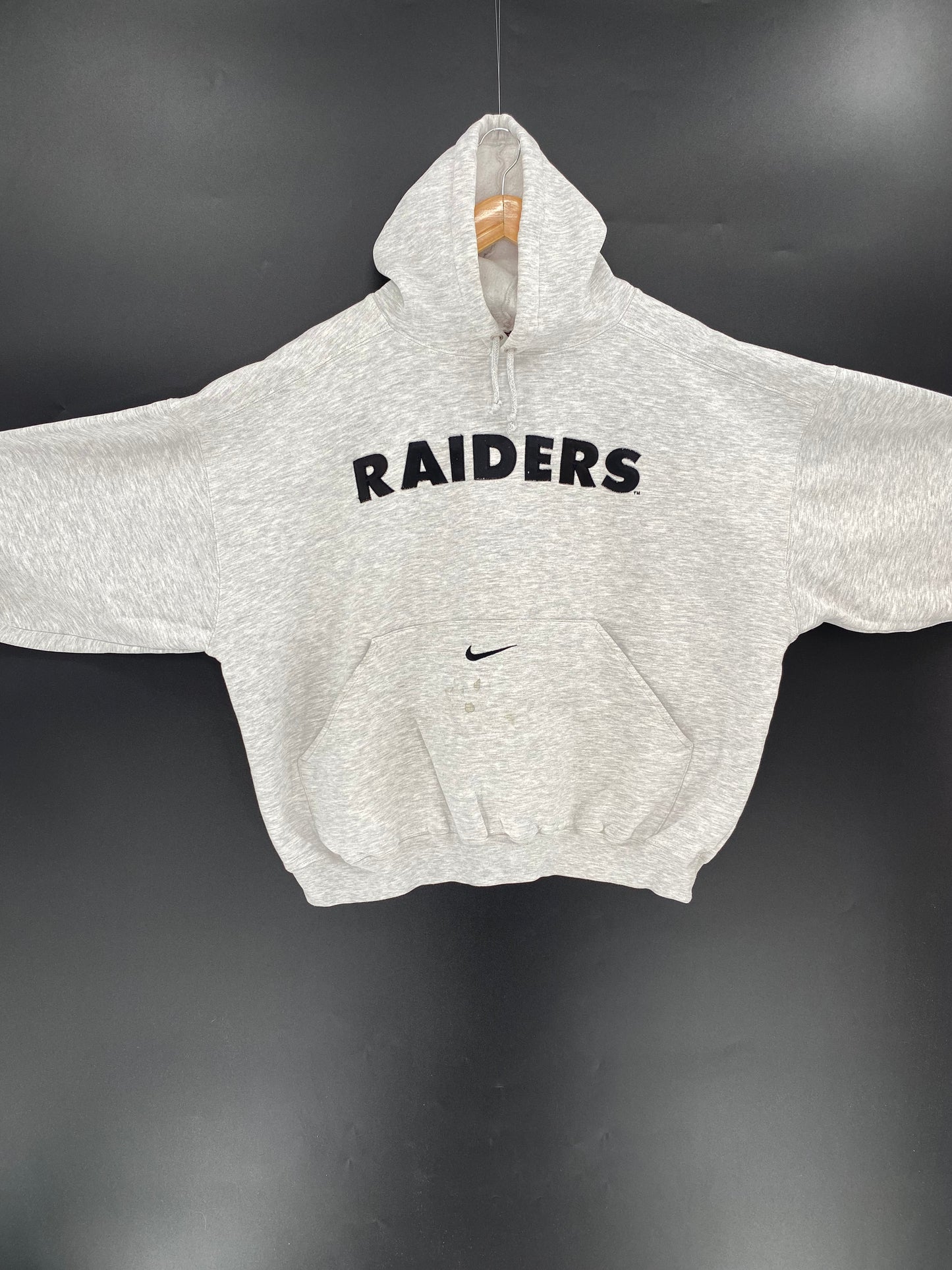 90’s NIKE MICHIGAN RAIDERS Size  No tag (Approx.XL)  Vintage NFL Hoodie Sweat-shirt / 9726