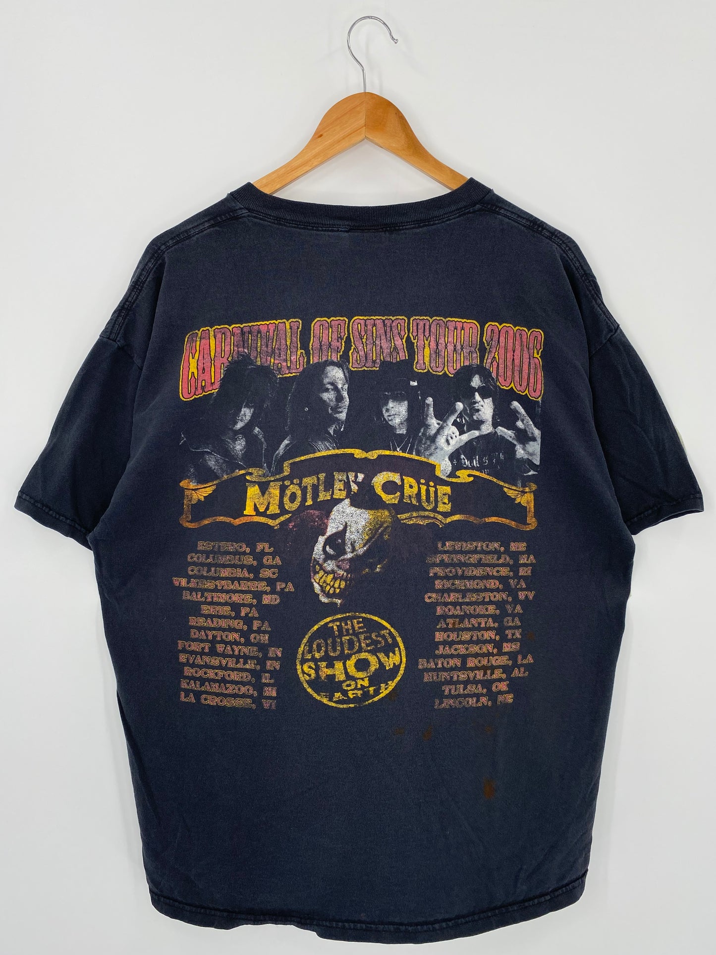 2006' MOTLEY CRUE Made in USA Size XL Vintage T-Shirts / K1221