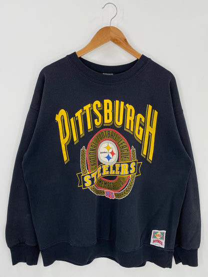 90's PITTSBURGH STEELERS Made in USA Size XL Vintage NFL Sweat shirt / A1671