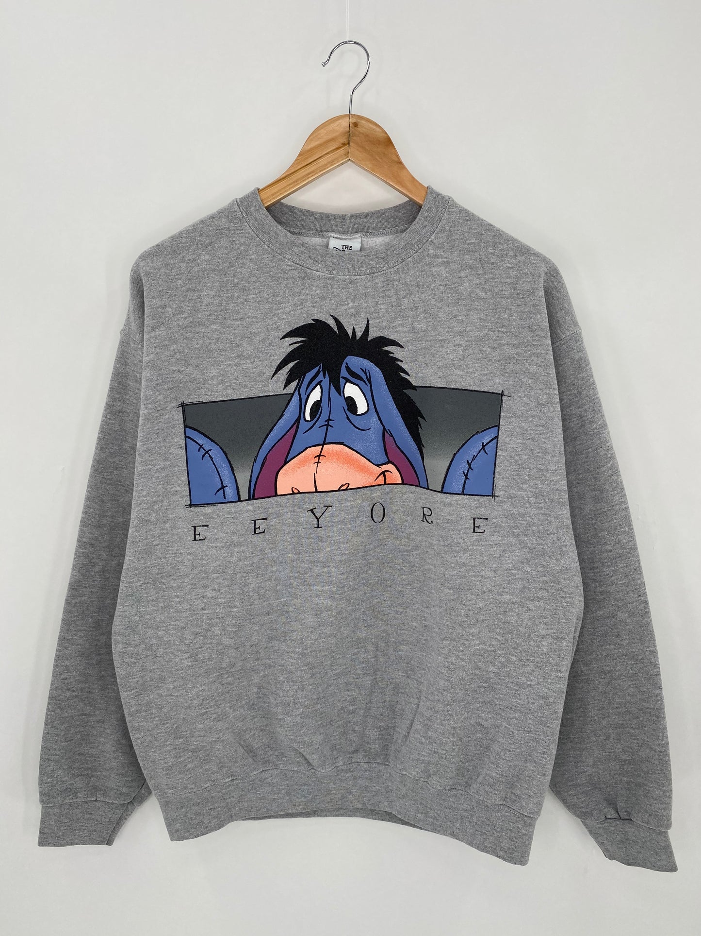 00' DISNEY Eeyore Made in USA Size M Vintage Sweat-shirt / 6216