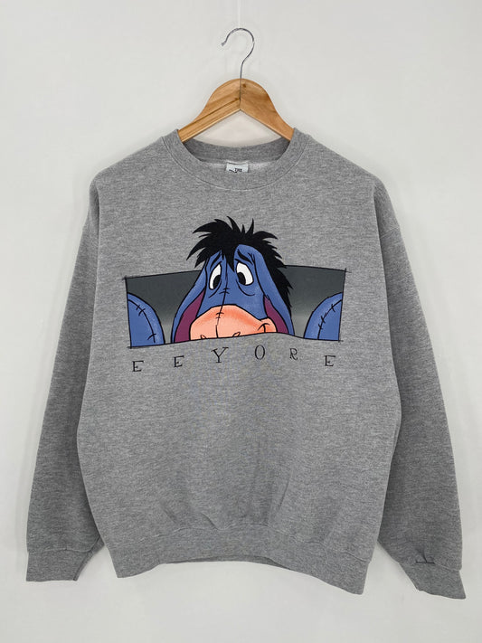 00' DISNEY Eeyore Made in USA Size M Vintage Sweat-shirt / 6216