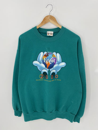 2000' DISNEY EPCOT Made in USA Size XL Vintage Sweat-shirt /k5570