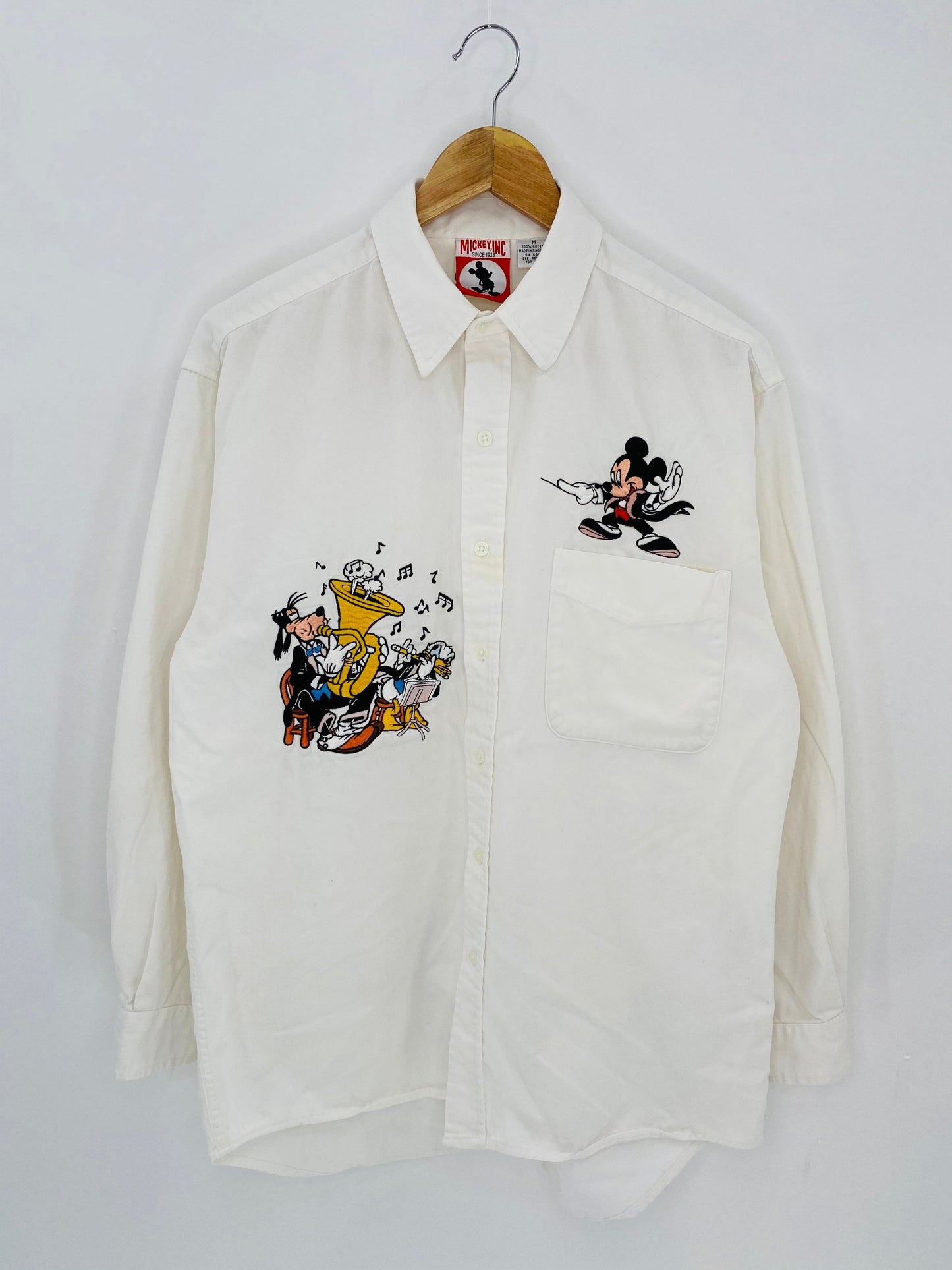90's DISNEY Size M Vintage Button Down Long Sleeve Shirt / E1232