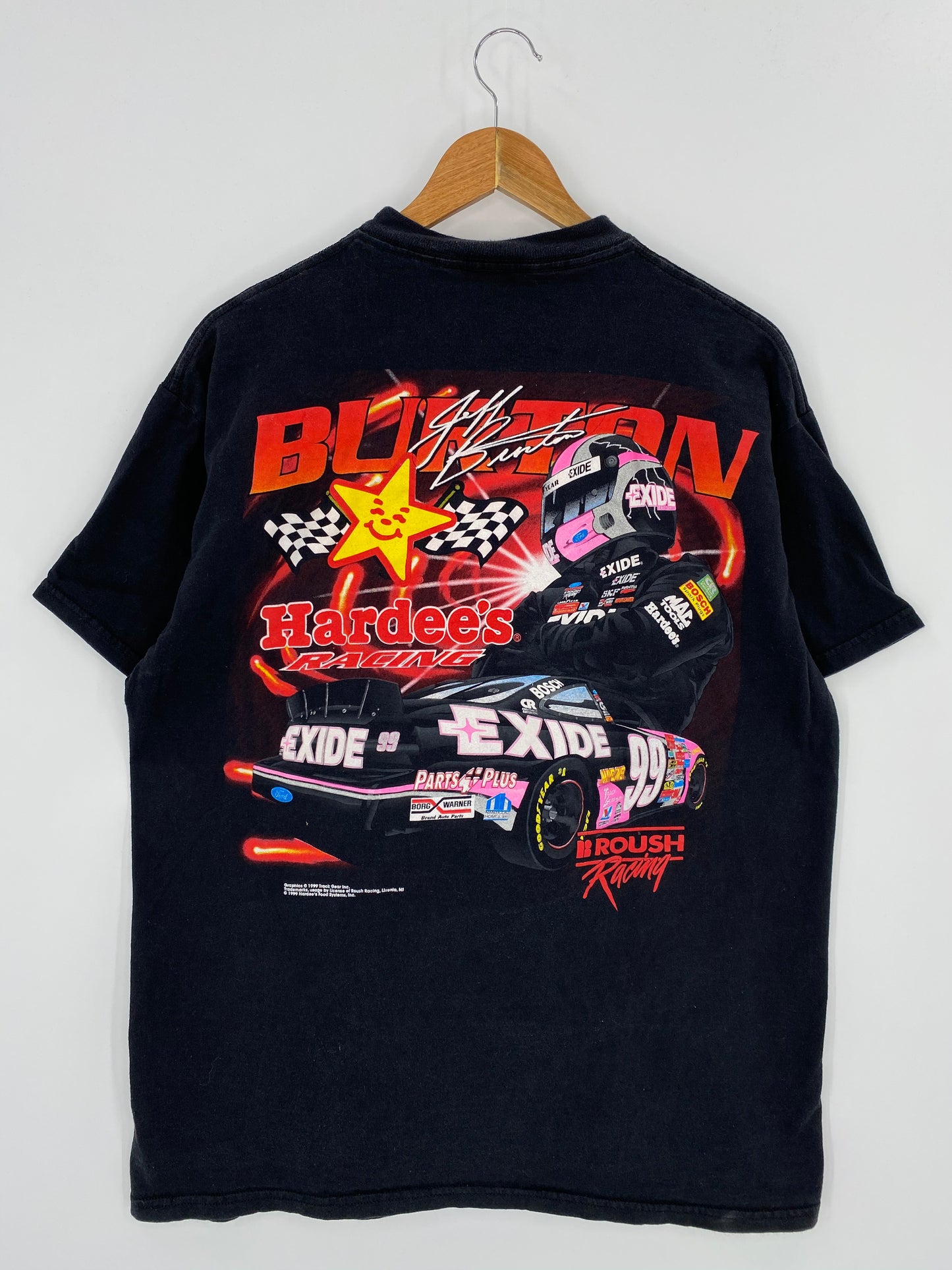1999 MARTIN Hardee’s Racing Size XL Vintage Racing T-Shirt / 8146