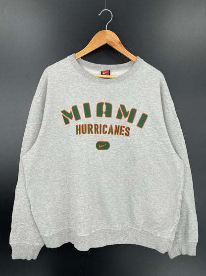 90’s MIAMI HURRICANES Made in USA Size XL Vintage Sweat-shirt / K1724