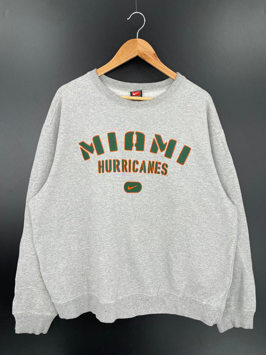 90’s MIAMI HURRICANES Made in USA Size XL Vintage Sweat-shirt / K1724