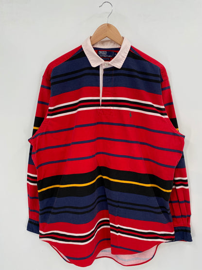90's Polo Ralph Lauren Size XL Vintage Rugby-Shirts / A3747