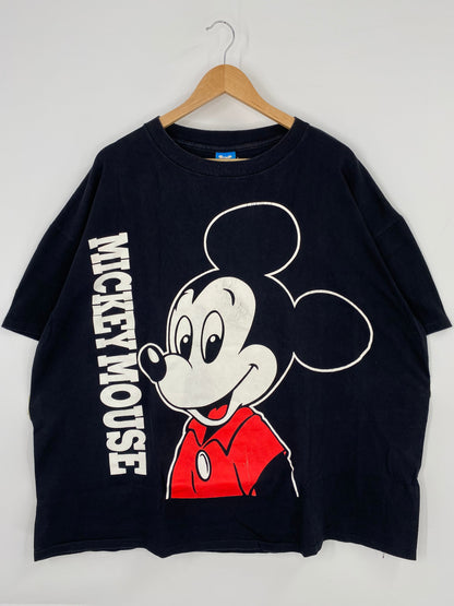 80’s DISNEY MICKEY Made in USA Size XXXXL Vintage T-Shirts / A5109