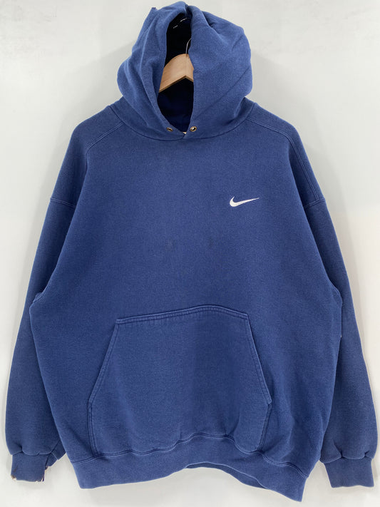 90's NIKE MINI SWOOSH Made in USA Size L Vintage Hoodie Sweat-shirt / K2213
