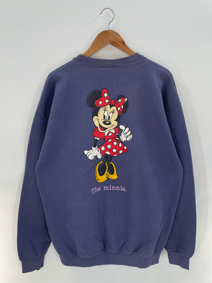 90’s DISNEY MINNIE Made in USA Size XL Vintage Sweat-shirt / K3207