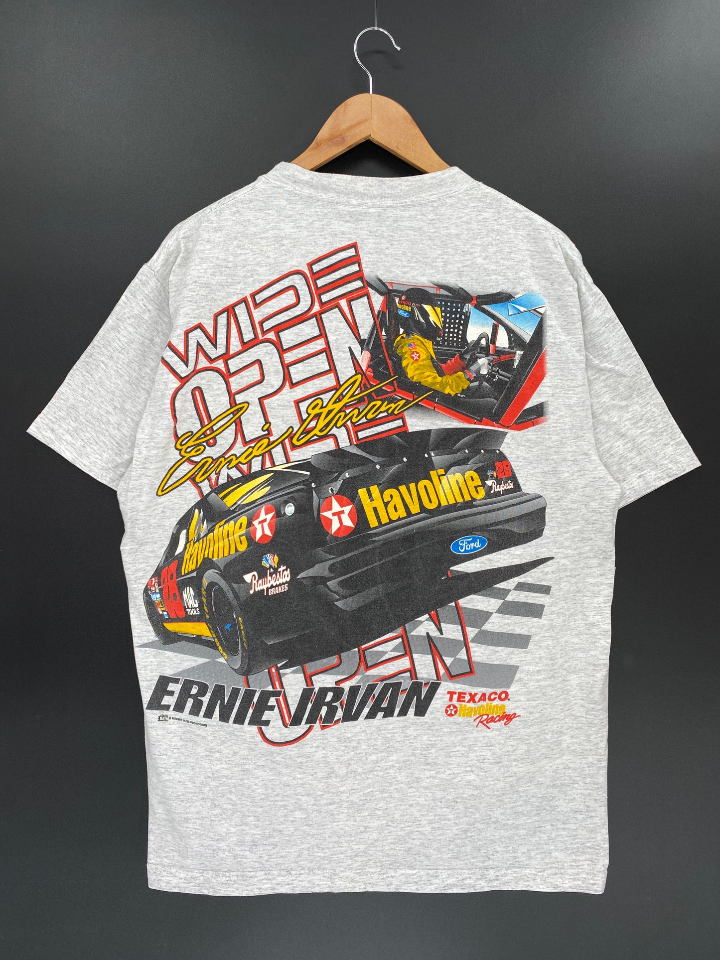 90’s ERNIE IRVAN Made in USA Size XL Vintage Racing T-Shirt / 8147