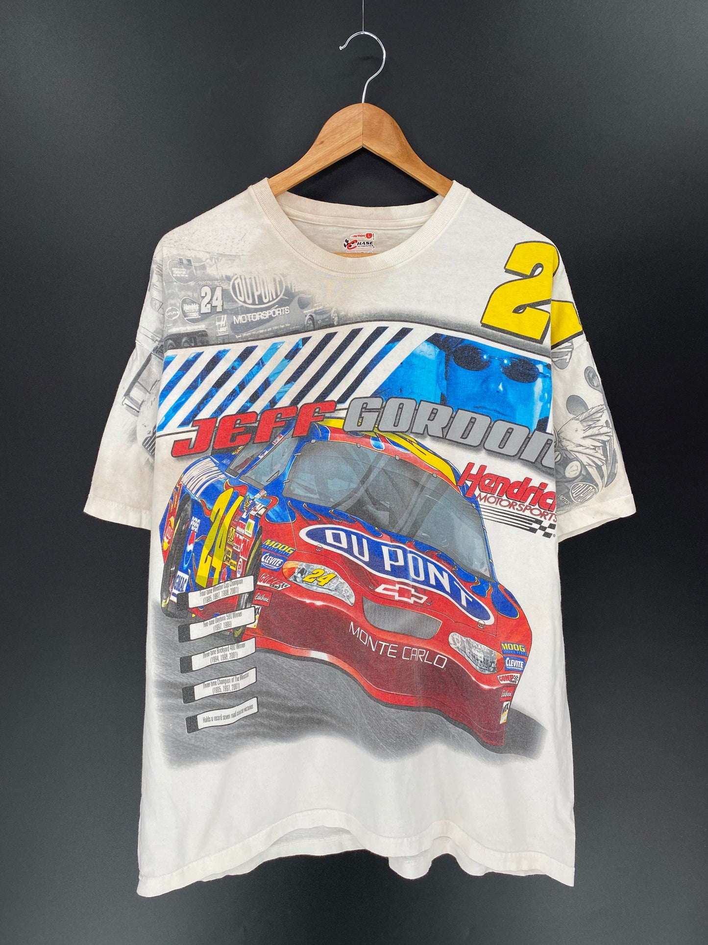 2004 JEFF GORDON Size L Vintage Racing T-Shirt / 9124