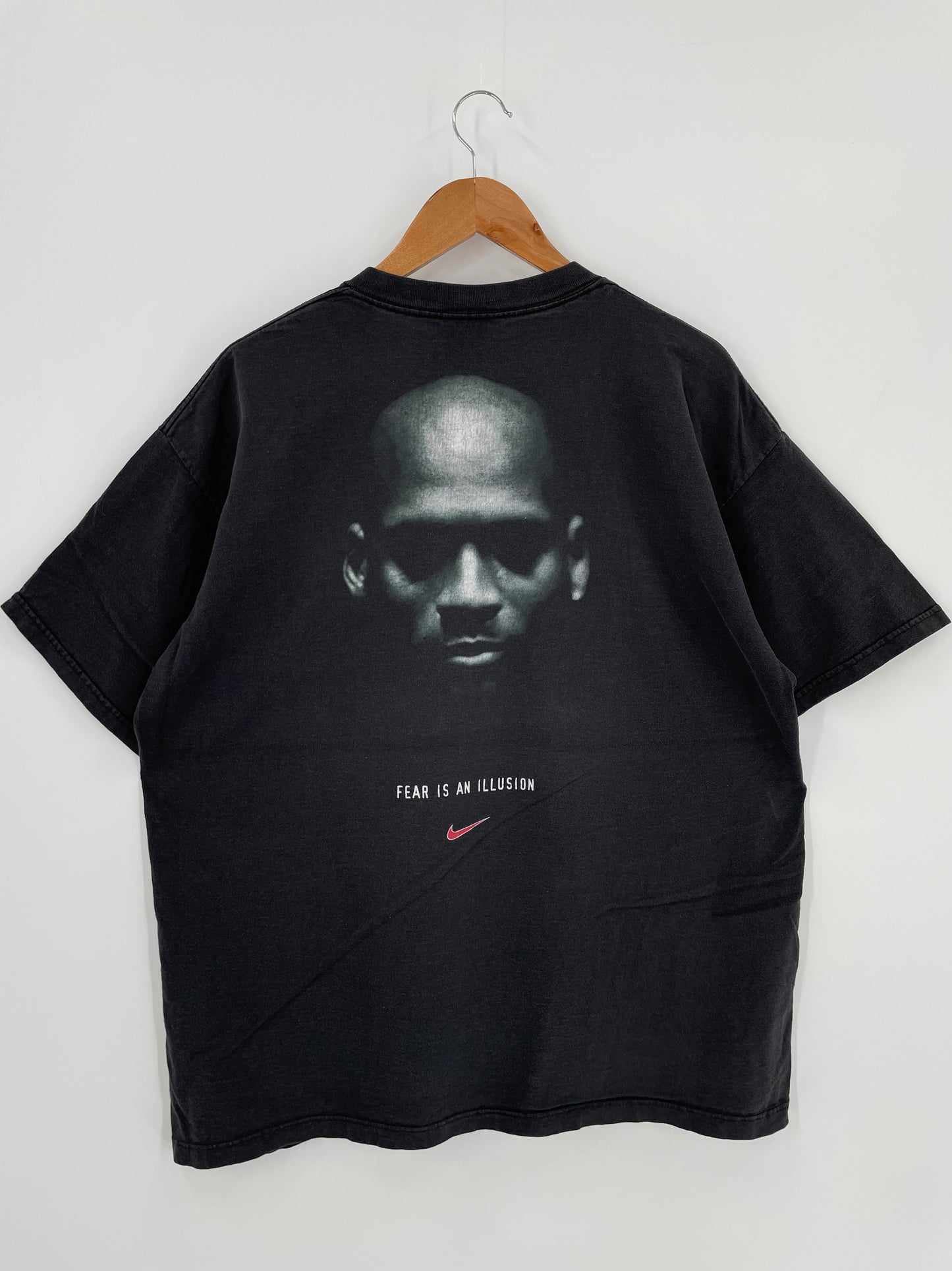 90’s NIKE MICHEAL JORDAN FEAR IS AN ILLUSION Made in USA Size XL Vintage T-Shirts / K738