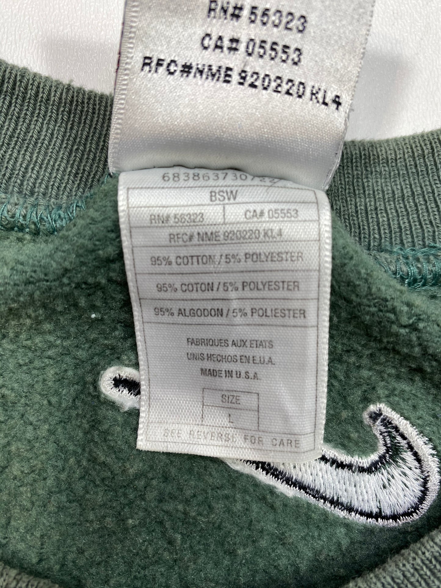 90’s NIKE Front Logo Made in USA Vintage Sweat-Shirt / 4911